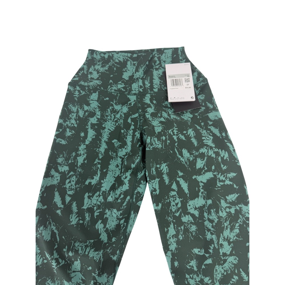Nike One Women's High-Waisted 7/8 Printed Leggings Green New Size M FZ3229-338 - Picture 4 of 7